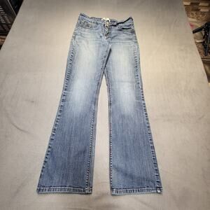 Levis 526 Jeans Womens 6 Blue Slender Boot Cut Distreessed Stretch Denim
